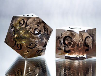 Quicksand - 7 Piece Handmade Resin Dice