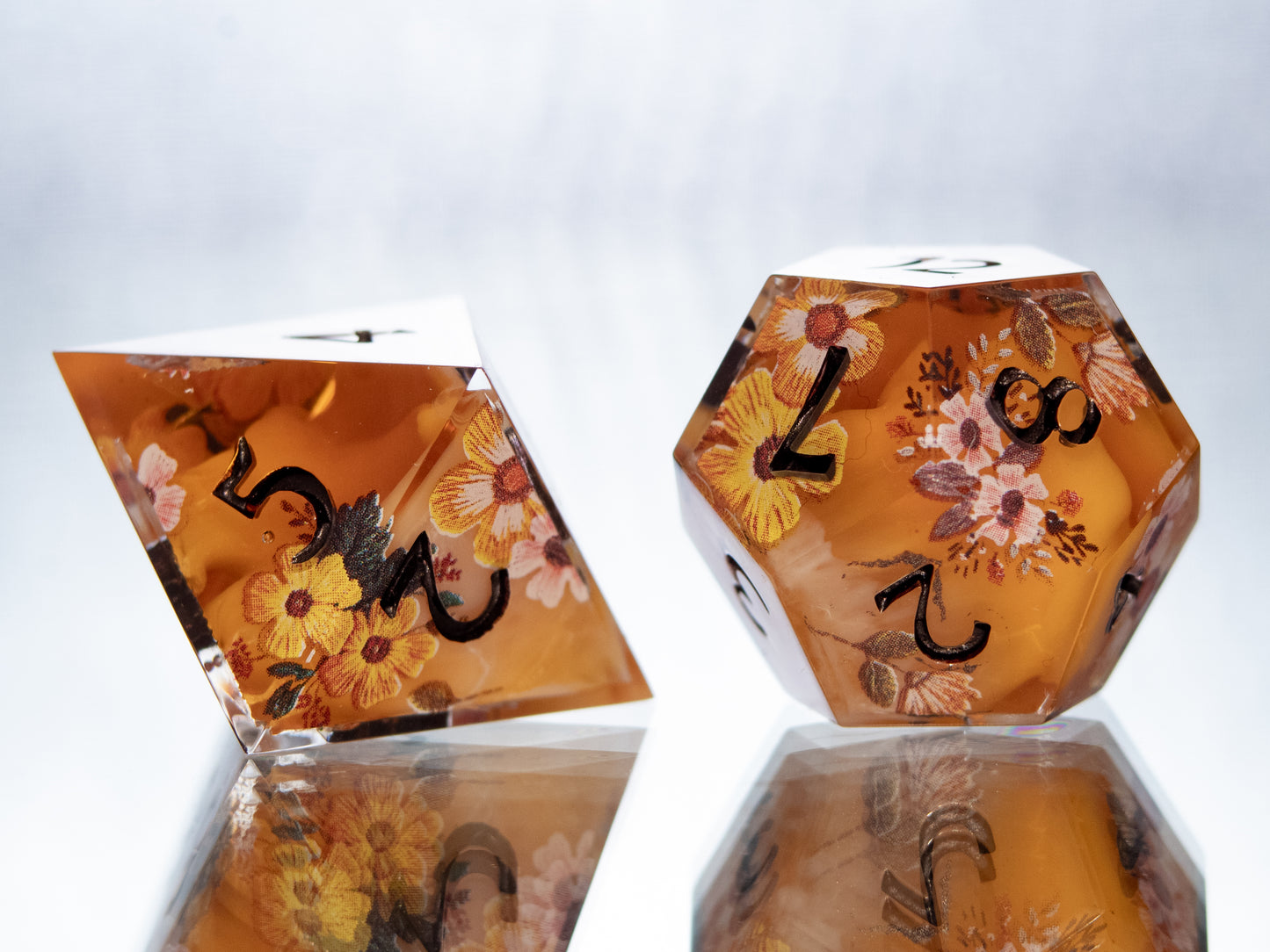 Oh, Honey! - 7 Piece Handmade Resin Dice