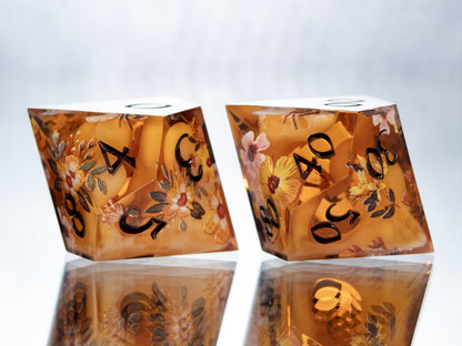 Oh, Honey! - 7 Piece Handmade Resin Dice