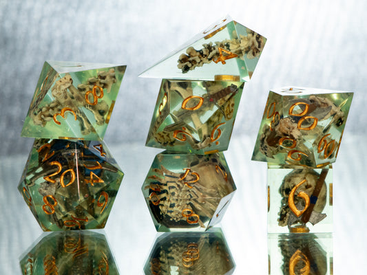 Gelatinous Fate - Alt 7 Piece Handmade Resin Dice