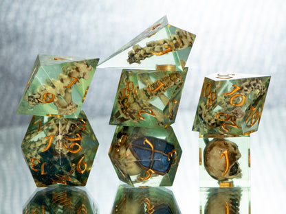 Gelatinous Fate - Alt 7 Piece Handmade Resin Dice