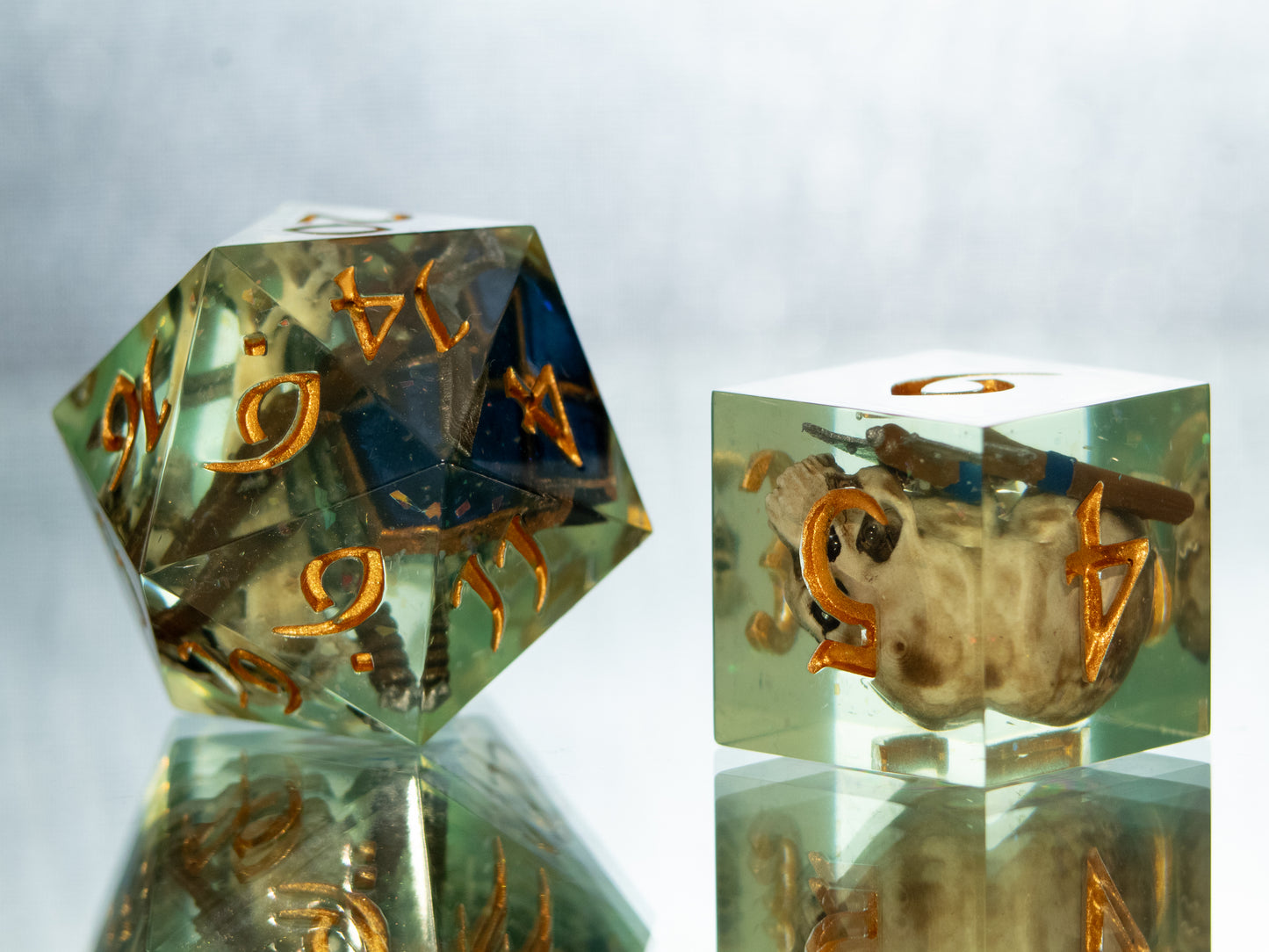 Gelatinous Fate - Alt 7 Piece Handmade Resin Dice