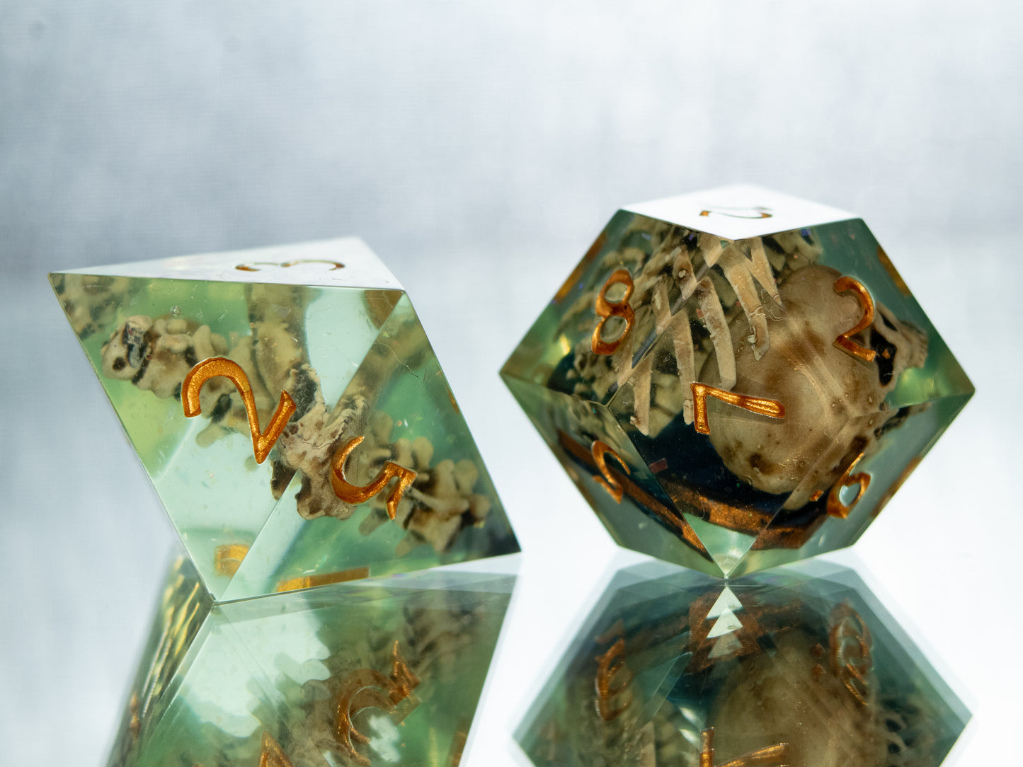 Gelatinous Fate - Alt 7 Piece Handmade Resin Dice