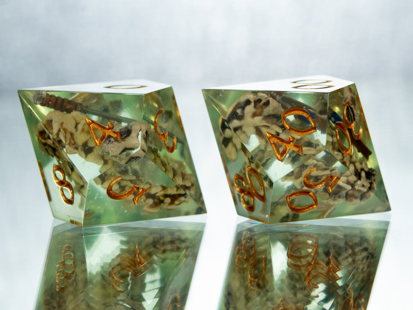 Gelatinous Fate - Alt 7 Piece Handmade Resin Dice