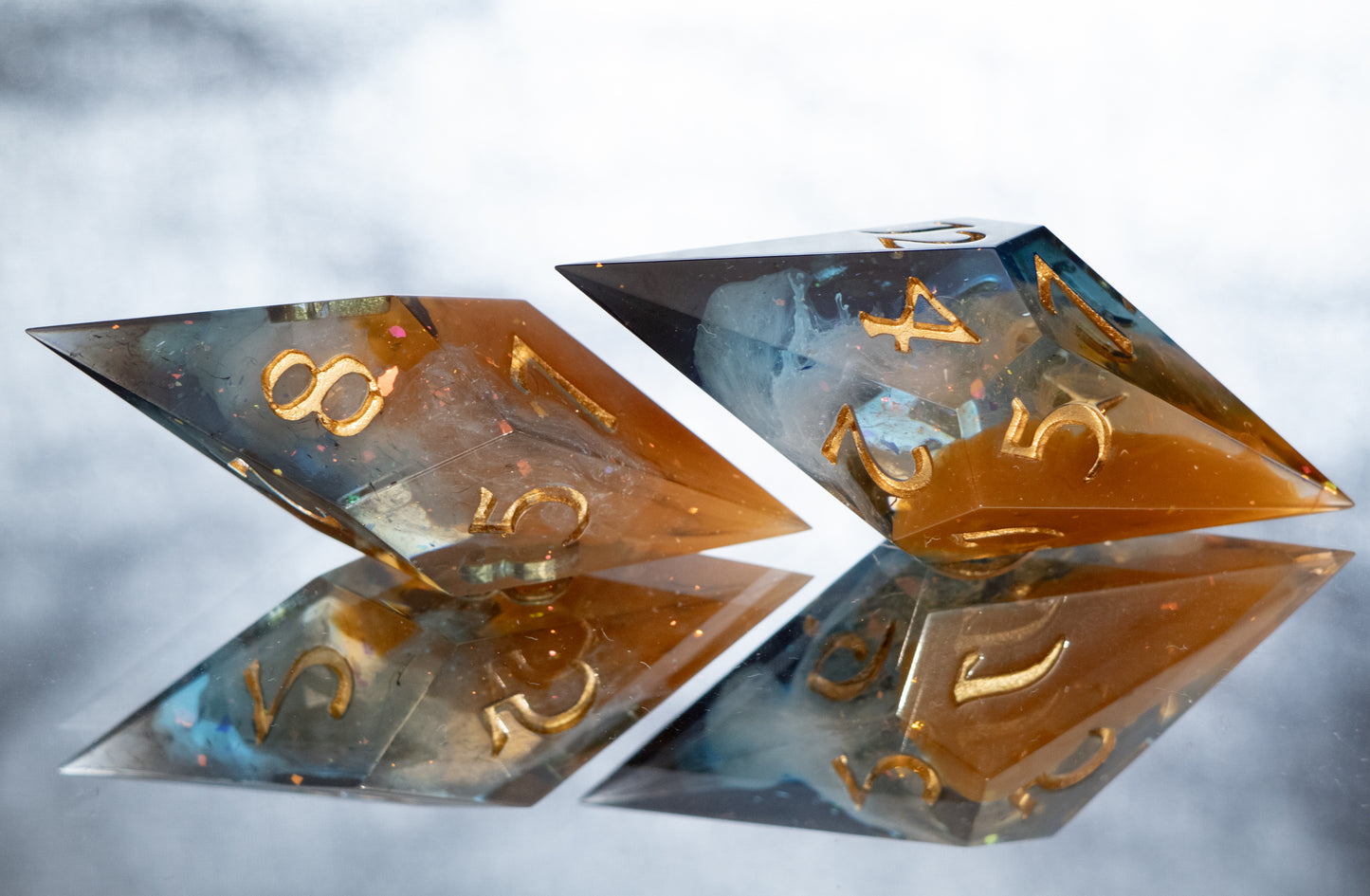 Cosmic Cliffs - 7 Piece Handmade Resin Dice