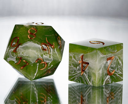 Algae Bloom - 7 Piece Handmade Resin Dice