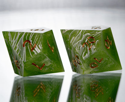 Algae Bloom - 7 Piece Handmade Resin Dice