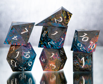 CMYK - Alt 7 Piece Handmade Resin Dice