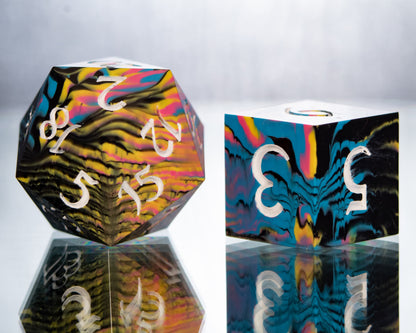 CMYK - Alt 7 Piece Handmade Resin Dice