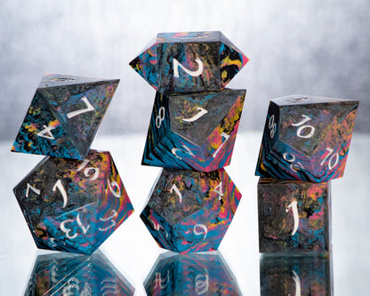 CMYK - 7 Piece Handmade Resin Dice