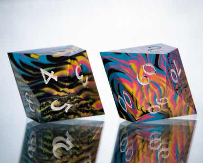 CMYK - 7 Piece Handmade Resin Dice