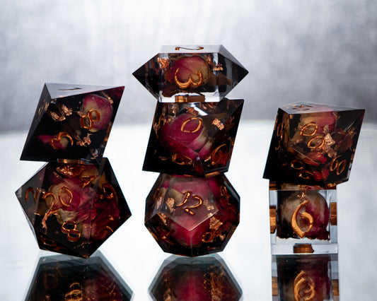 Passion - 7 Piece Handmade Resin Dice