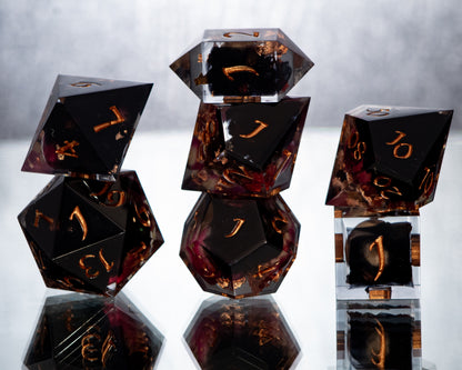 Passion - 7 Piece Handmade Resin Dice