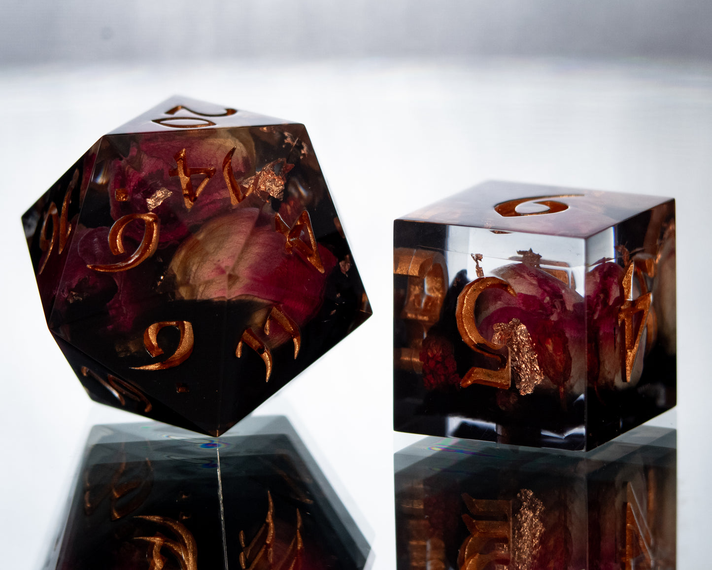 Passion - 7 Piece Handmade Resin Dice