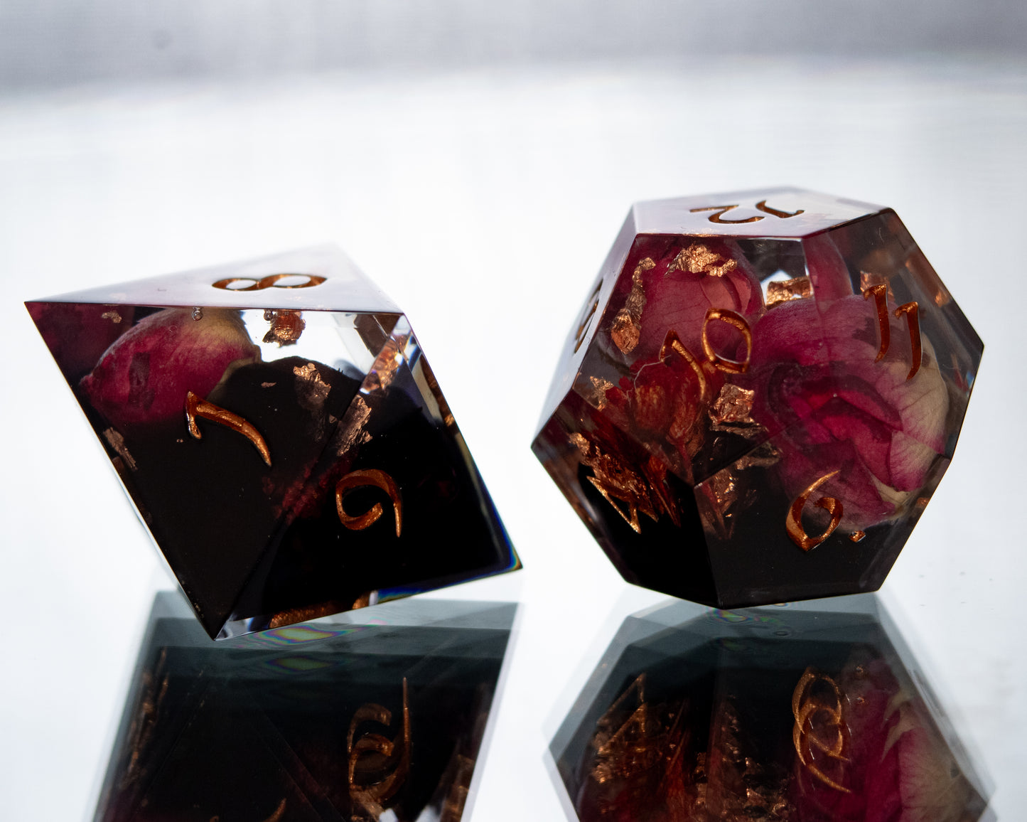 Passion - 7 Piece Handmade Resin Dice