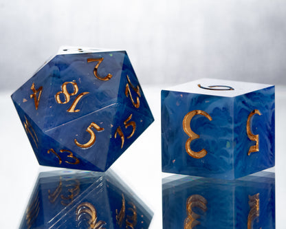 Starry Night - Alt 7 Piece Handmade Resin Dice