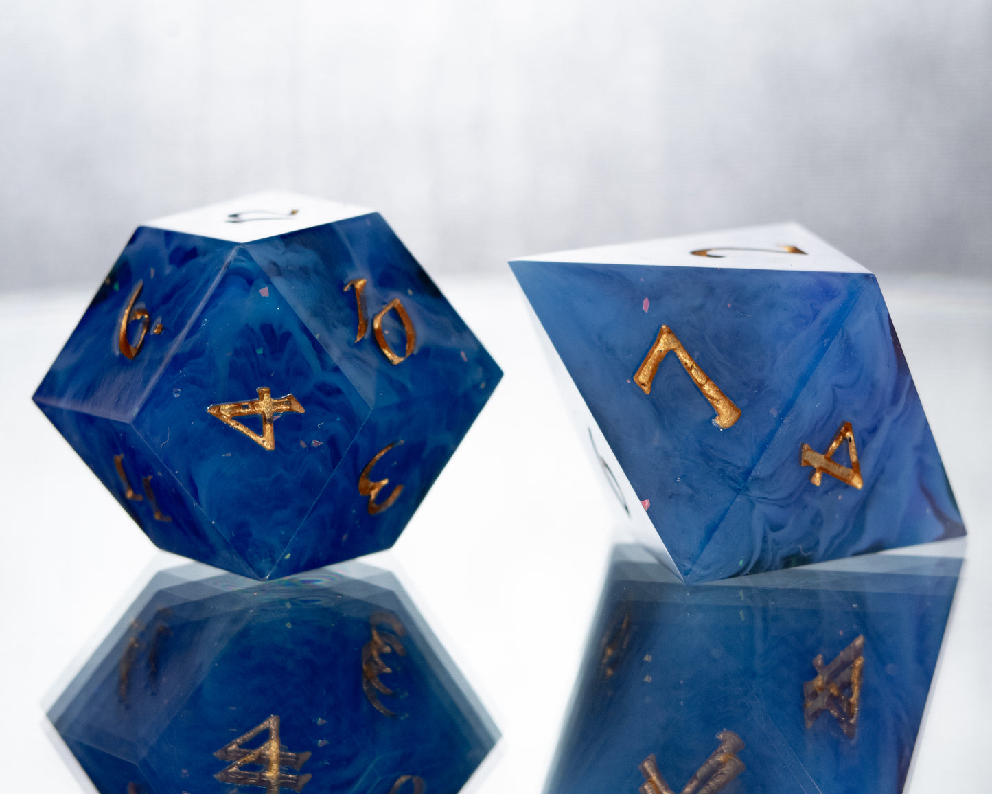 Starry Night - Alt 7 Piece Handmade Resin Dice