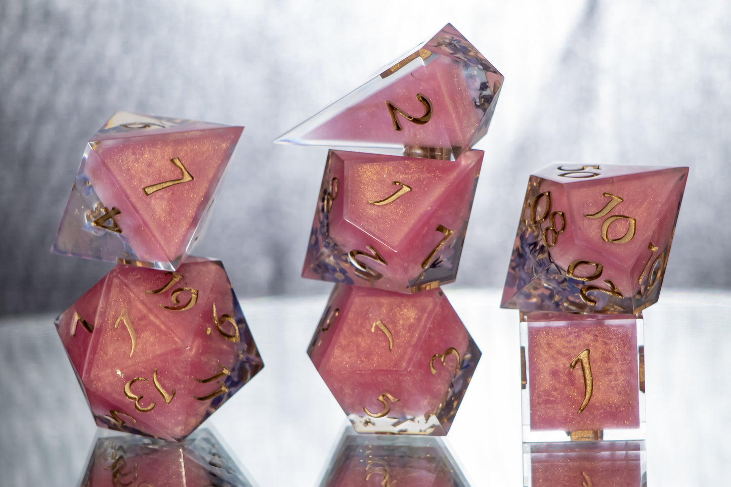 First Love- Alt 7 Piece Handmade Resin Dice