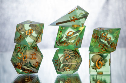 Gelatinous Fate - Alt 7 Piece Handmade Resin Dice