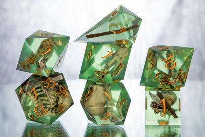 Gelatinous Fate - Alt 7 Piece Handmade Resin Dice