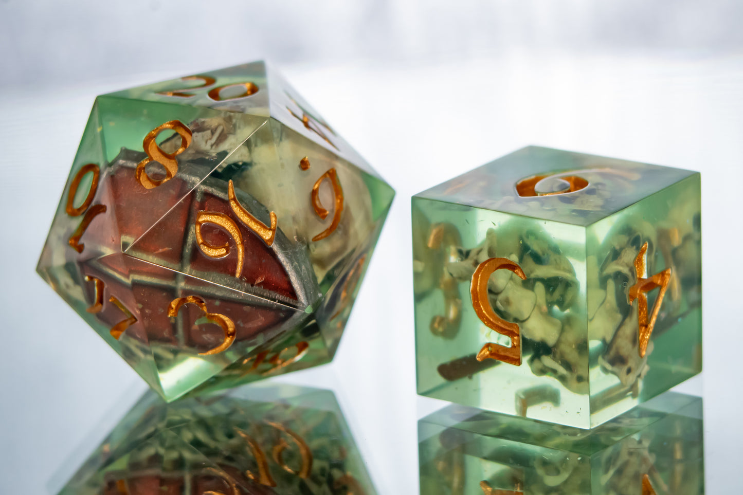 Gelatinous Fate - Alt 7 Piece Handmade Resin Dice