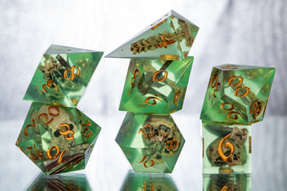 Gelatinous Fate - Alt 7 Piece Handmade Resin Dice