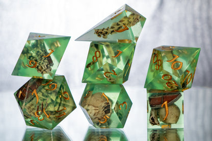 Gelatinous Fate - Alt 7 Piece Handmade Resin Dice