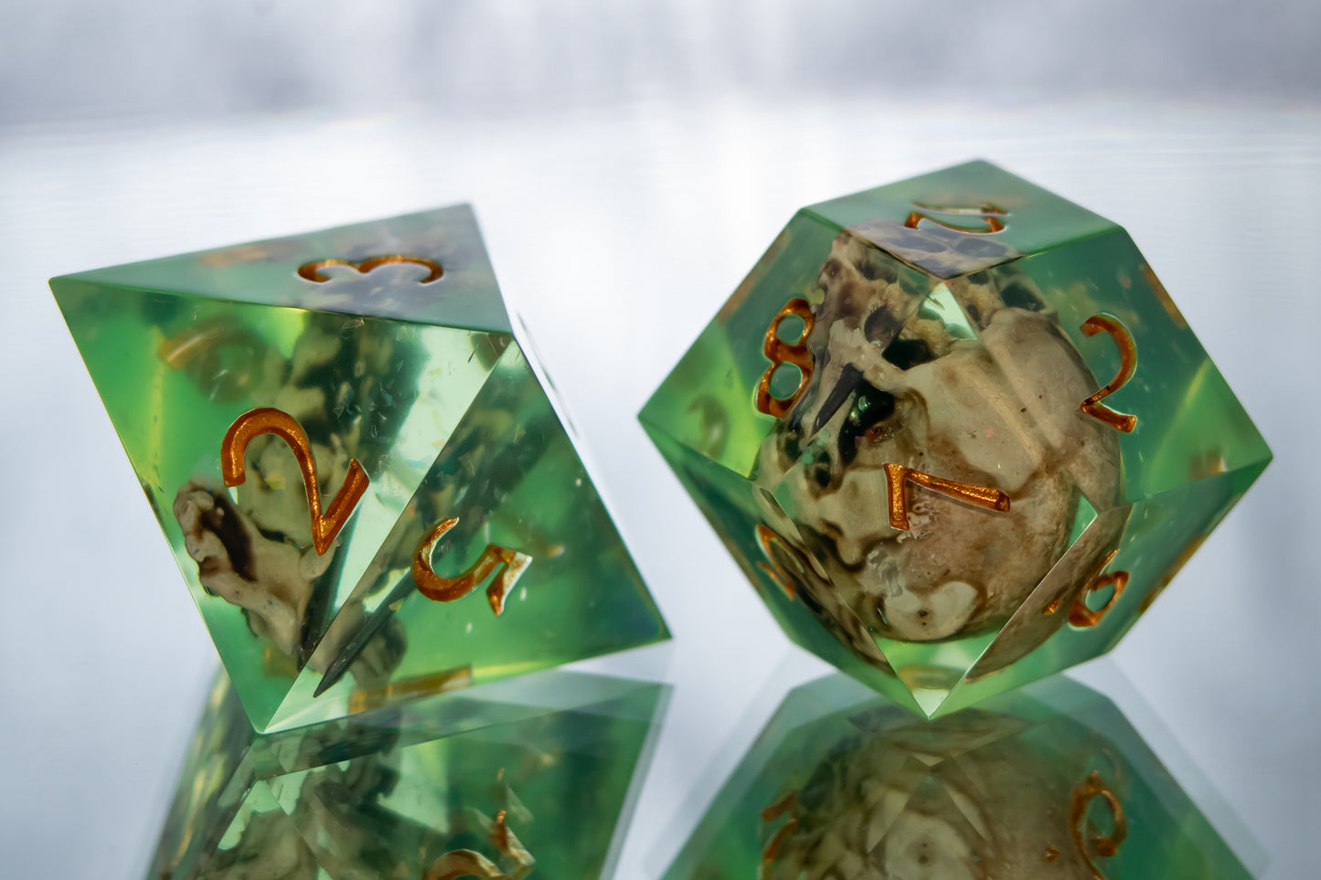 Gelatinous Fate - Alt 7 Piece Handmade Resin Dice