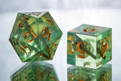 Gelatinous Fate -  7 Piece Handmade Resin Dice