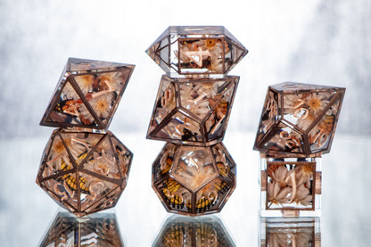 Monarch Collection - 7 Piece Handmade Resin Dice