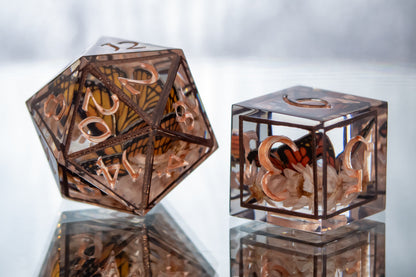 Monarch Collection - 7 Piece Handmade Resin Dice