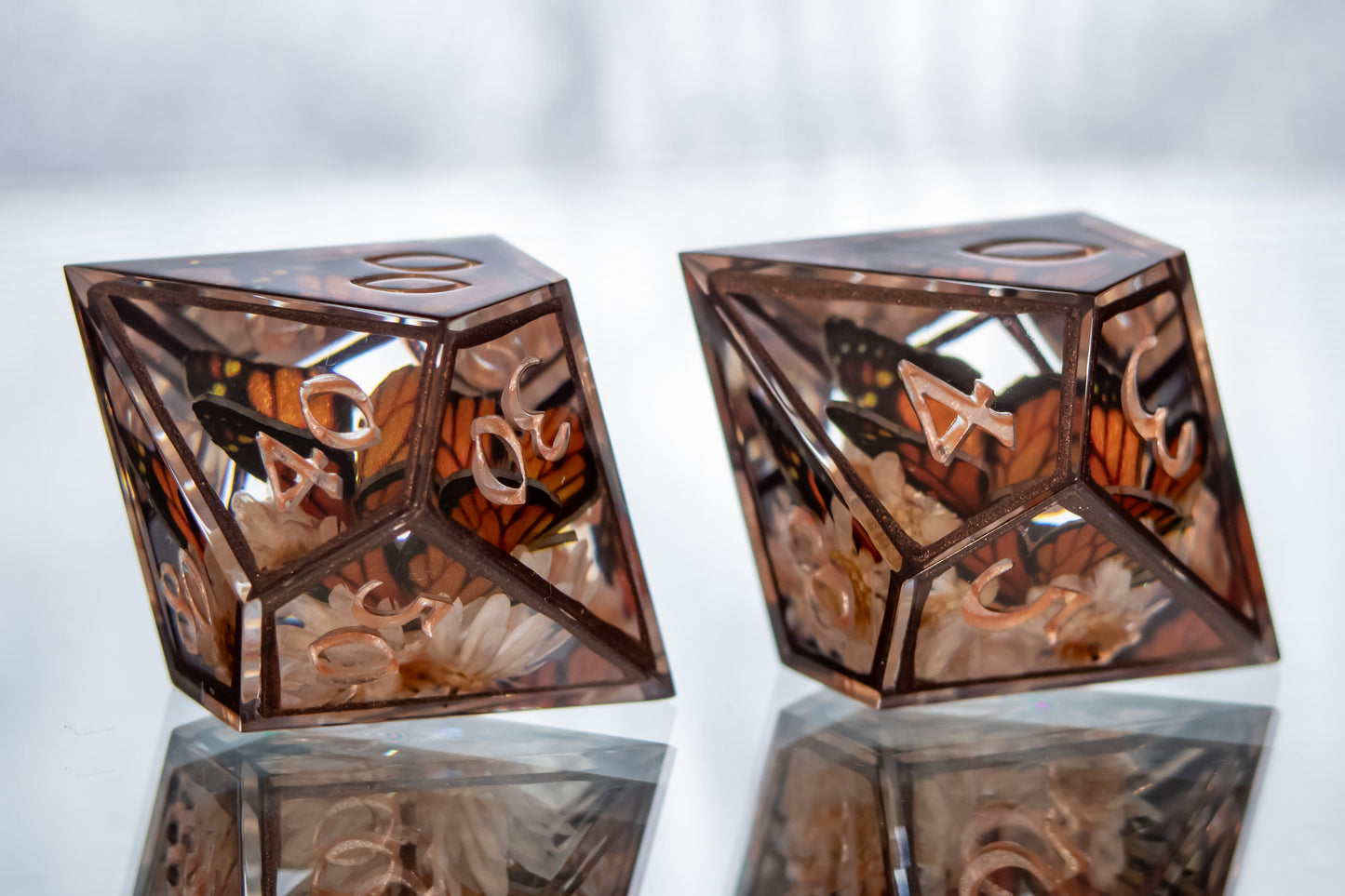 Monarch Collection - 7 Piece Handmade Resin Dice