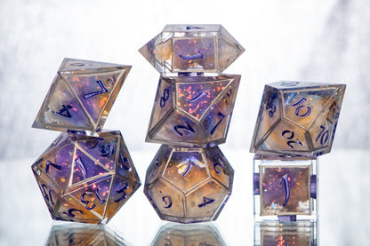 Arcane Clouds - 7 Piece Handmade Resin Dice