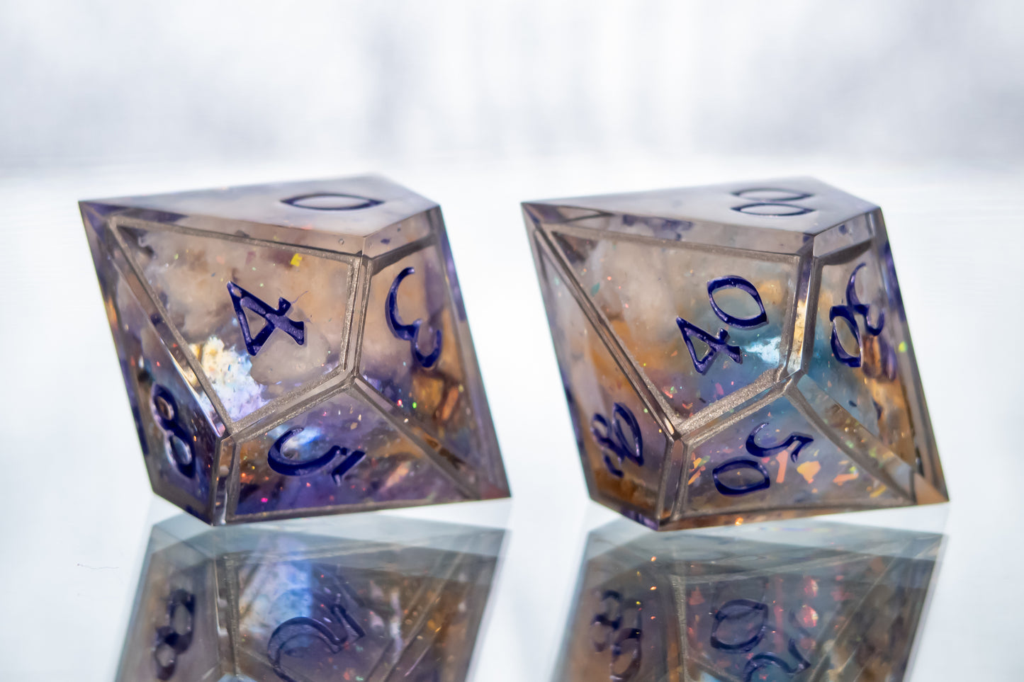 Arcane Clouds - 7 Piece Handmade Resin Dice