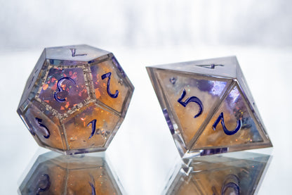 Arcane Clouds - 7 Piece Handmade Resin Dice