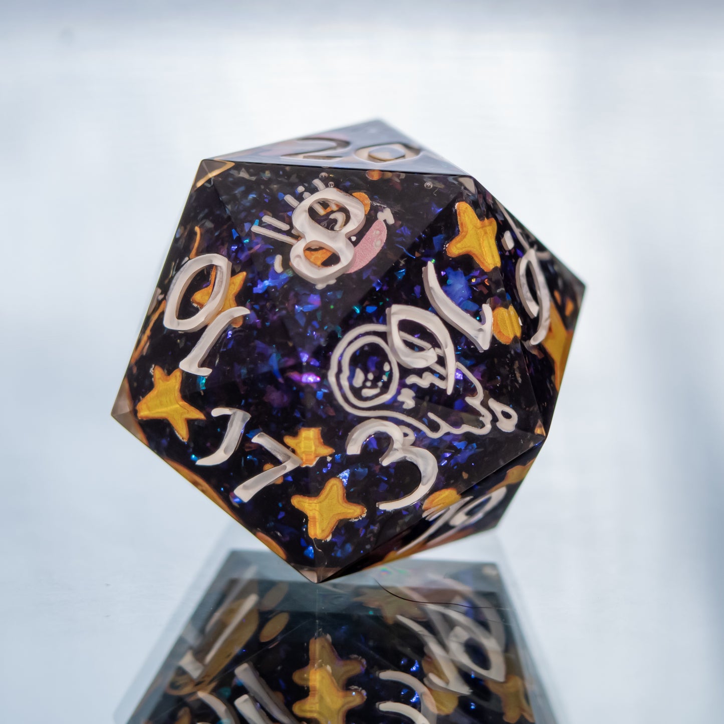 Space Cat-det - Single Handmade D20