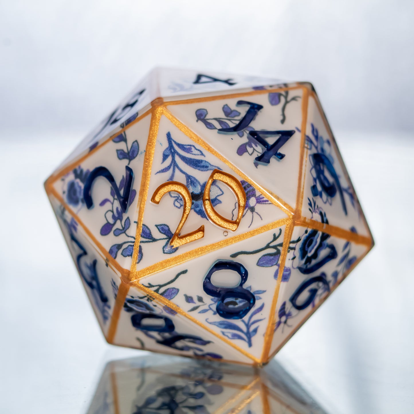 Gilded Porcelain - Chonk Extra Large D20