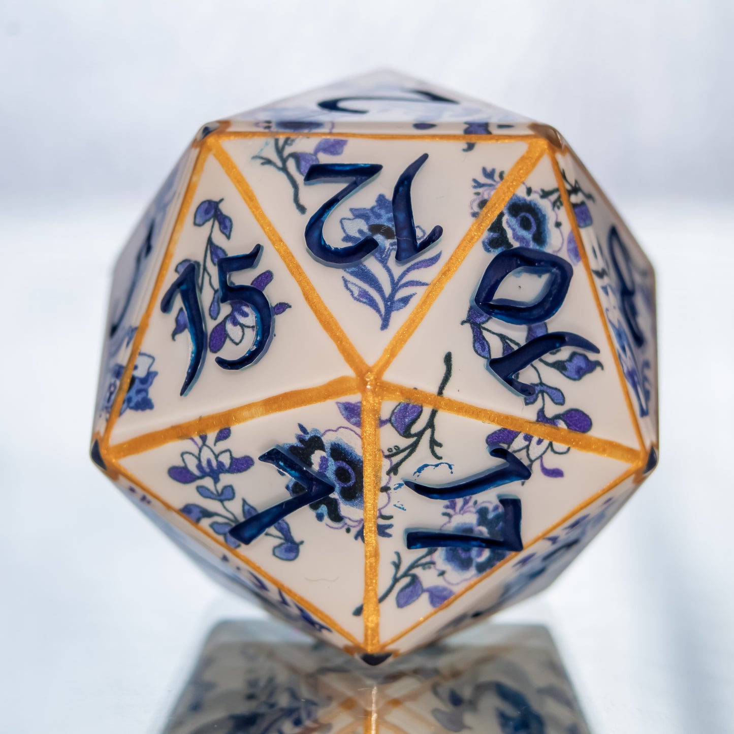 Gilded Porcelain - Chonk Extra Large D20