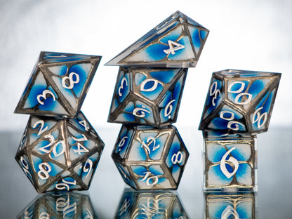 Synapses - Alt 7 Piece Handmade Resin Dice