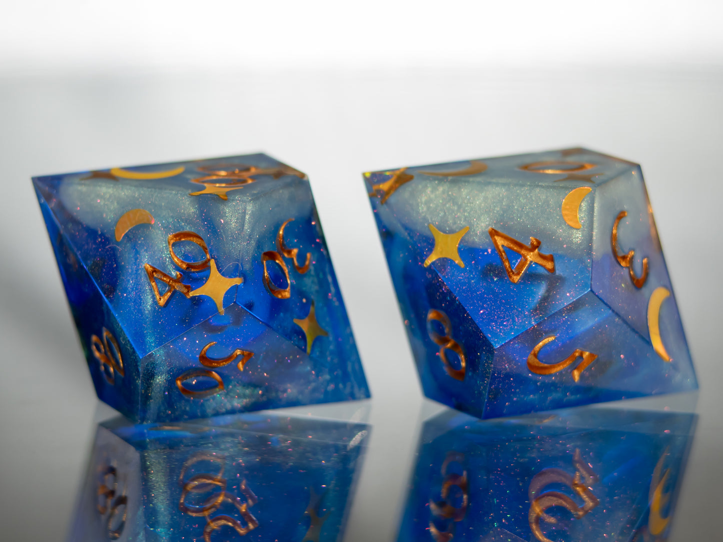 Starry Skies - 7 Piece Handmade Resin Dice