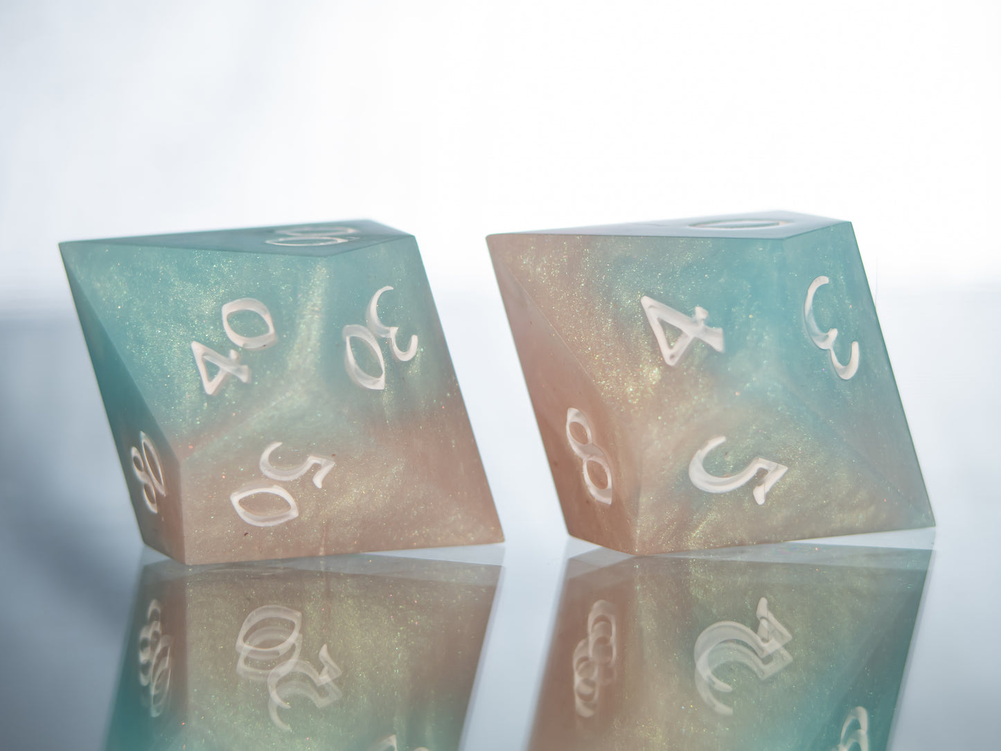 Transcendence - 7 Piece Handmade Resin Dice