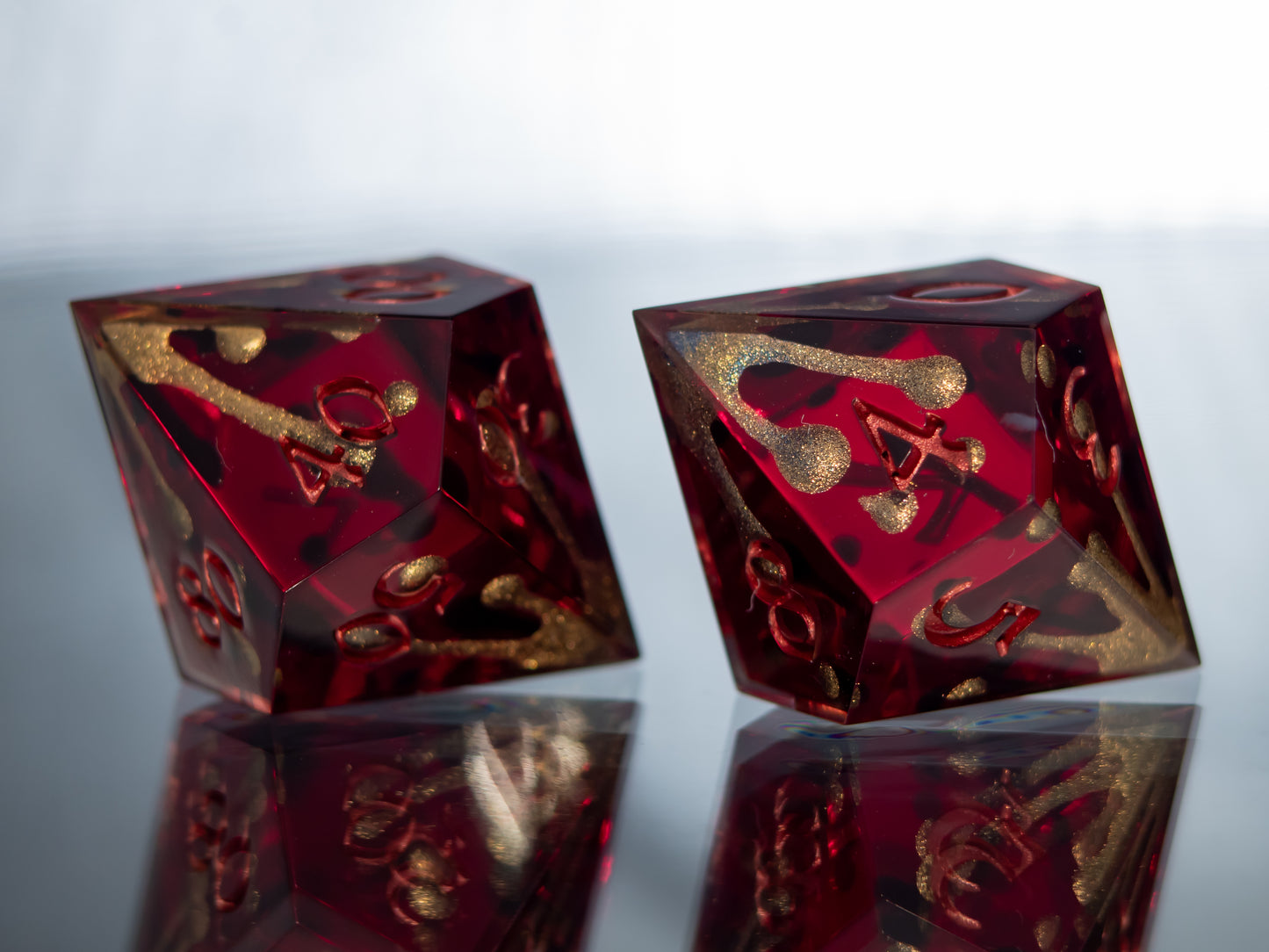 Wine and Honey - 7 Piece Handmade Resin Dice