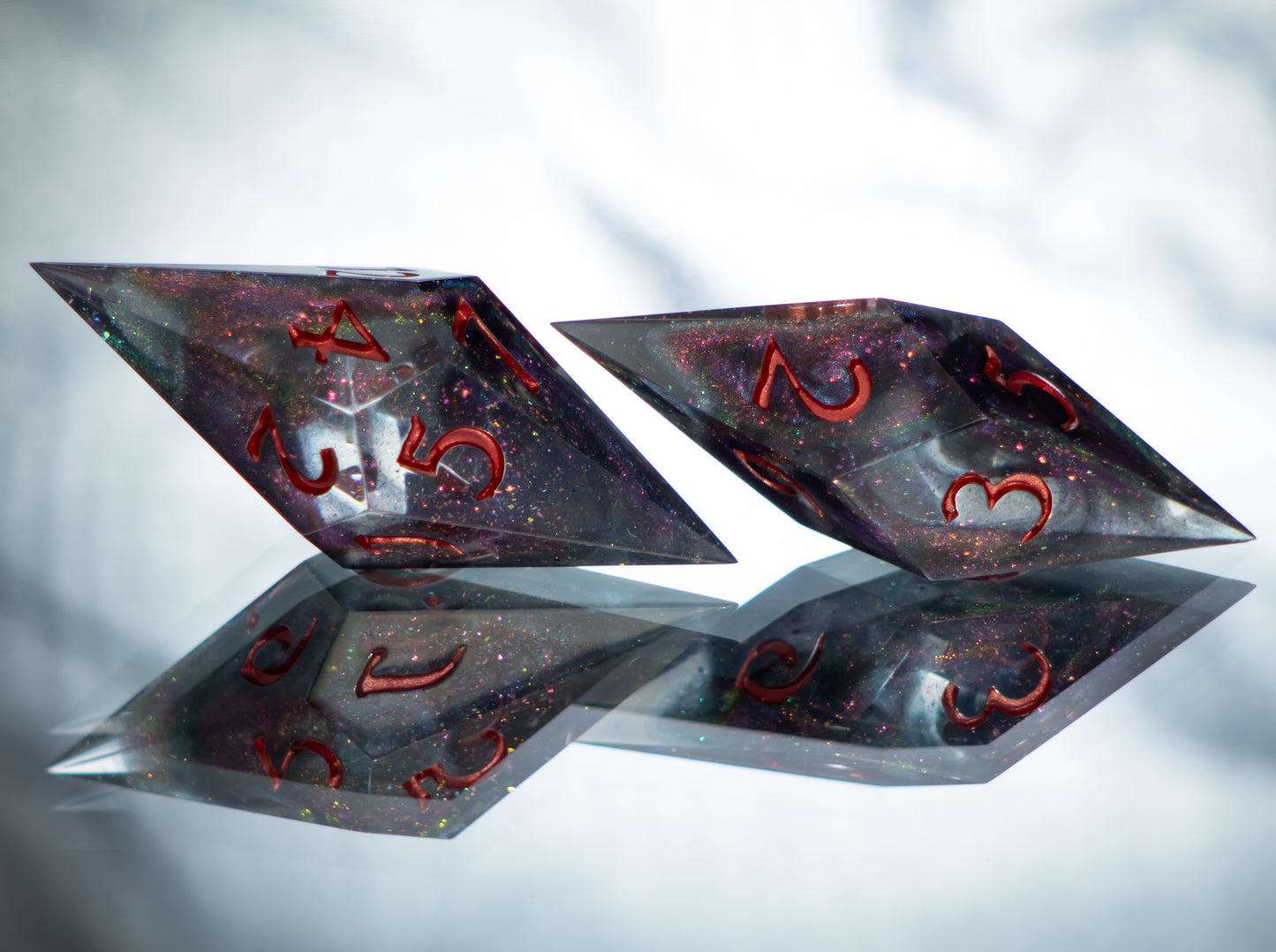 Corruption - Sharp 7 Piece Handmade Resin Dice