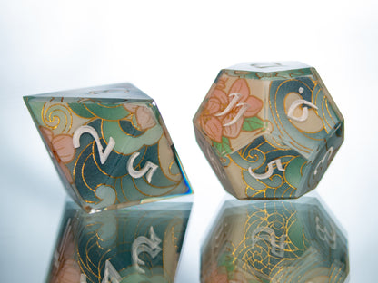 Tranquility - 7 Piece Handmade Resin Dice