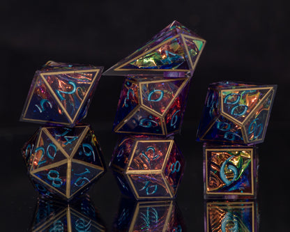 Arcane Focus - Alt 7 Piece Handmade Resin Dice