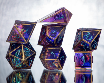 Arcane Focus - Alt 7 Piece Handmade Resin Dice