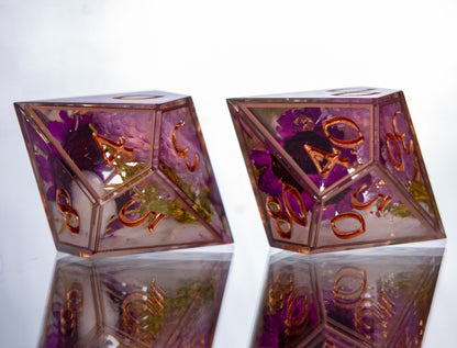 Softness of Spring - Alt 7 Piece Handmade Resin Dice