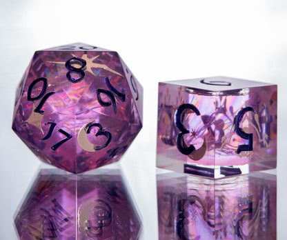 The Power of Love - 7 Piece Handmade Resin Dice