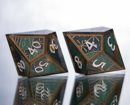 Roaring 20's - 7 Piece Handmade Resin Dice