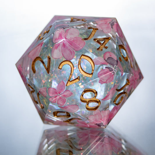 Sakura Waves - Handmade Chonk Liquid Core D20